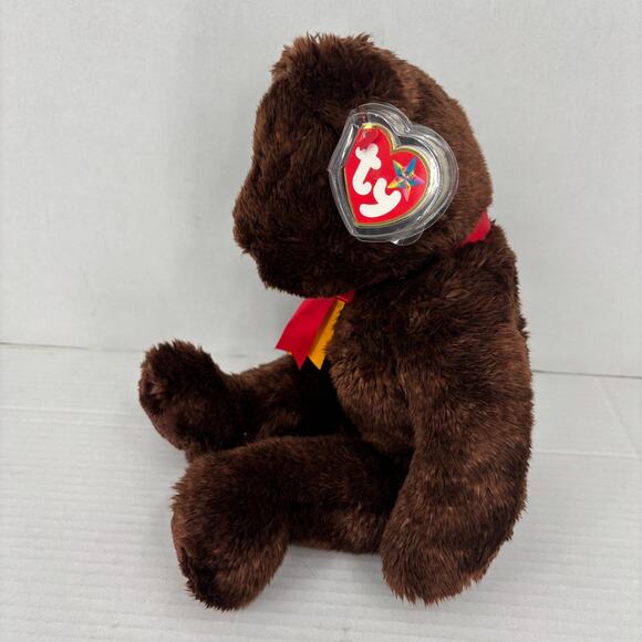 Ty M. C. Beanie Buddy Bear Brown Plush Mastercard Nose 14 Inch 2005 Vintage - Picture 3 of 10